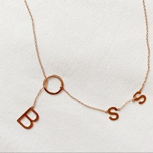 Boss Lariat Rose Gold Necklace